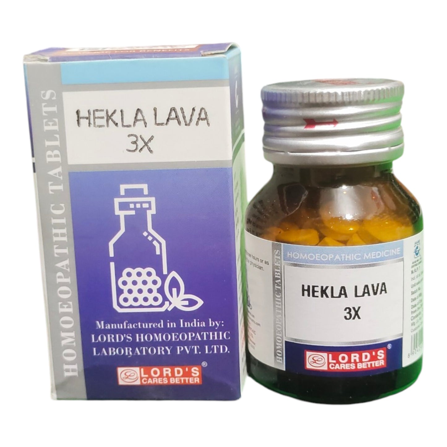 LORD'S HEKLA LAVA 3X TAB HOMEOPATHIC MEDICINE - TABLETS - Bhanu Pratap