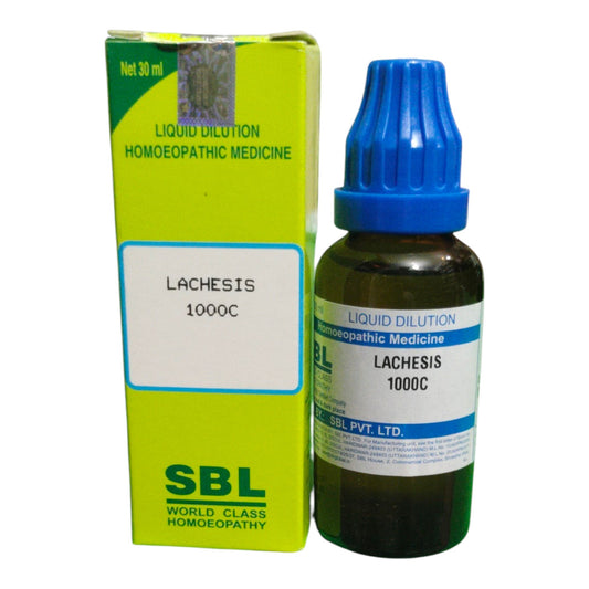 SBL LACHESIS 1000C HOMEOPATHIC MEDICINE 30ML - Liquid - Bhanu Pratap
