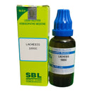 SBL Lachesis 1000C homeopathic medicine bottle and packaging on a white background