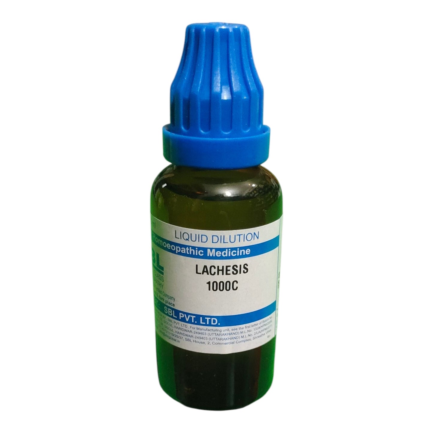 SBL LACHESIS 1000C HOMEOPATHIC MEDICINE 30ML - Liquid - Bhanu Pratap