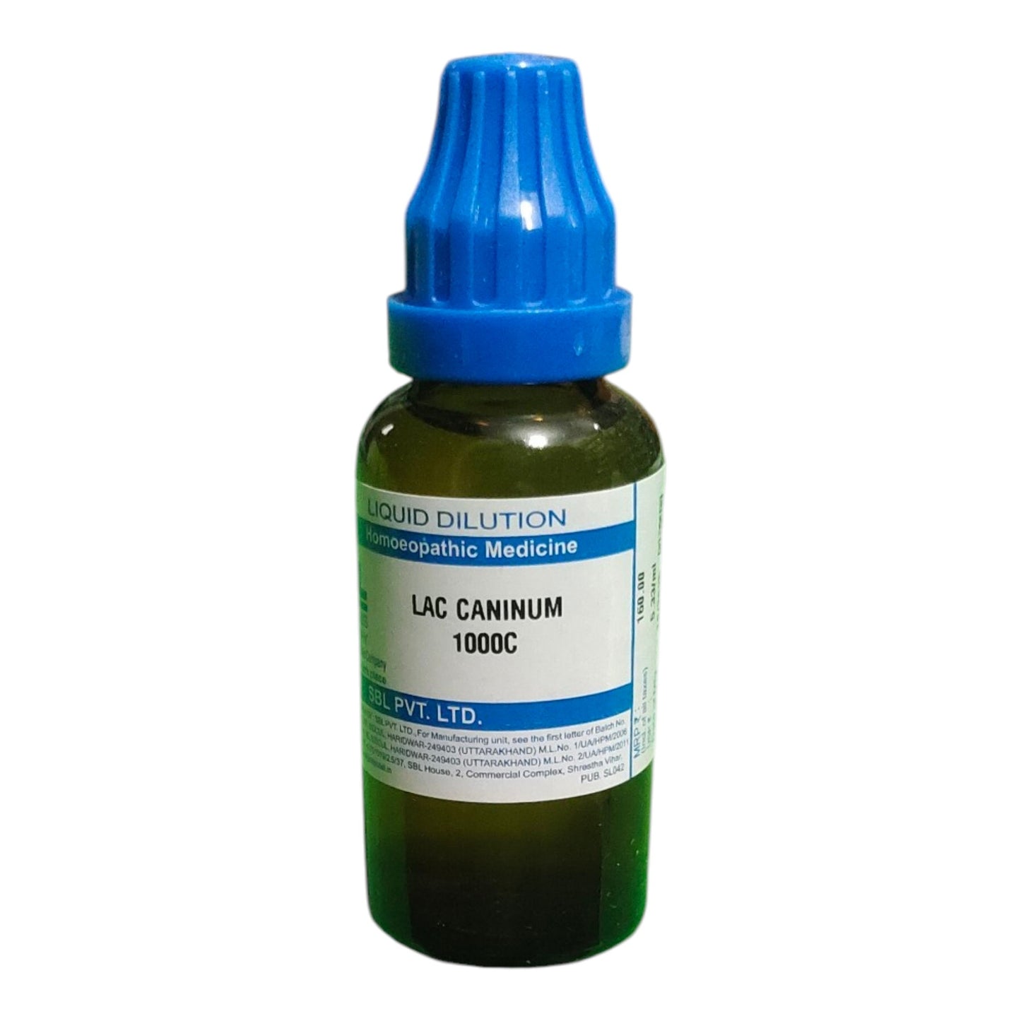 "SBL Lac Caninum 1000C 30ml – Homeopathic medicine for sore throat, tonsillitis, and breast pain"