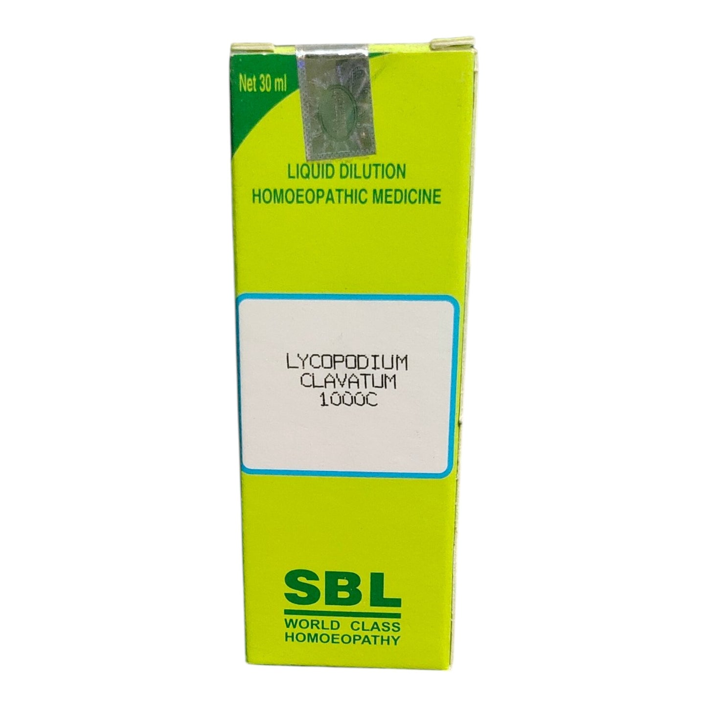 "SBL Lycopodium Clavatum 1000C 30ml – Homeopathic medicine for gas, bloating, indigestion, and liver health"