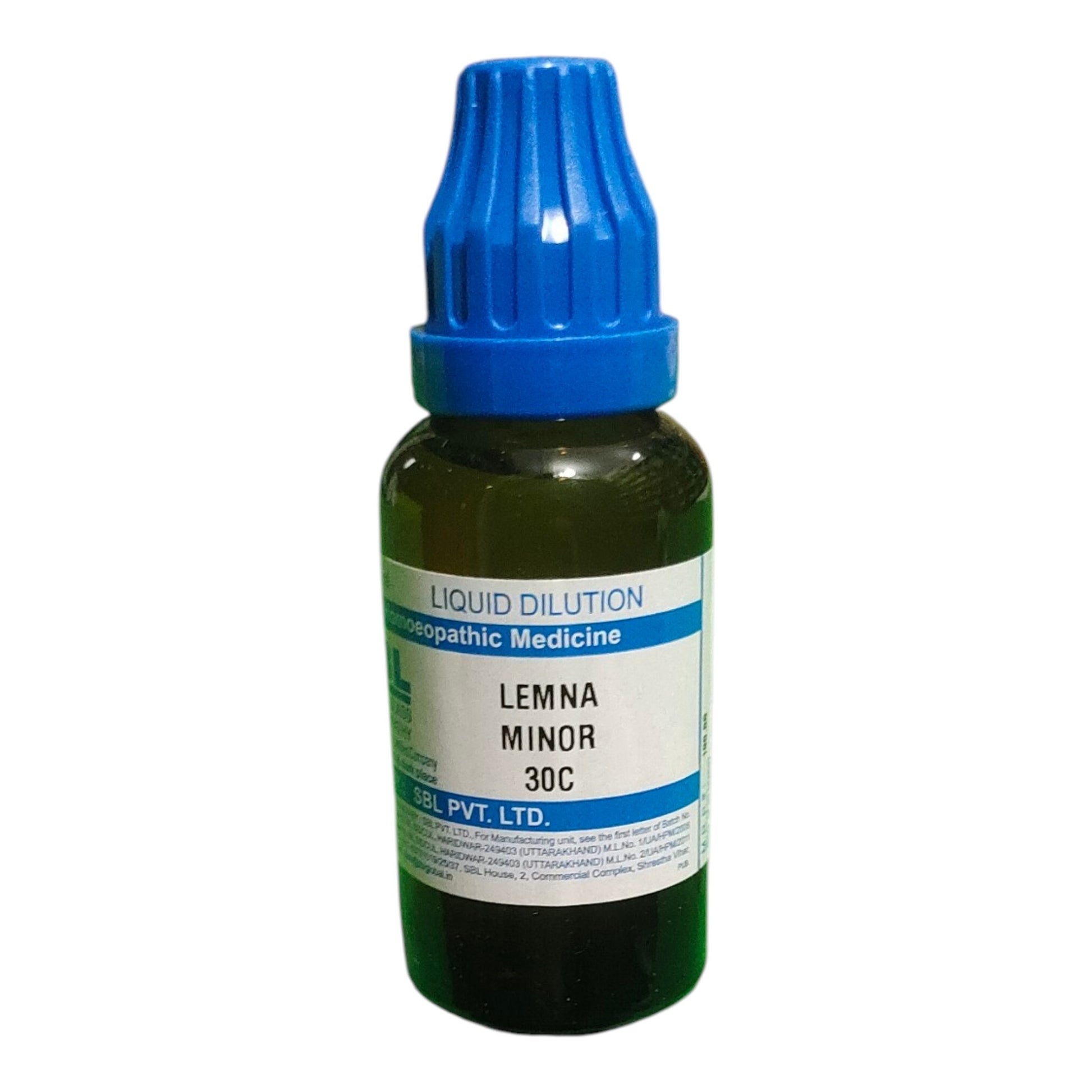 SBL Lemna Minor 30C 30ml – Homeopathic medicine for nasal polyps, sinusitis, blocked nose, and nasal congestion