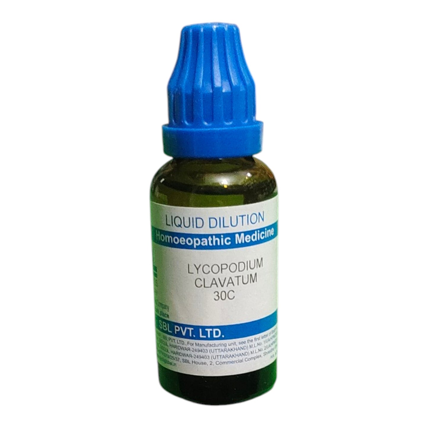 SBL Lycopodium Clavatum 30C 30ml – Homeopathic medicine for gas, bloating, indigestion, constipation, and liver health