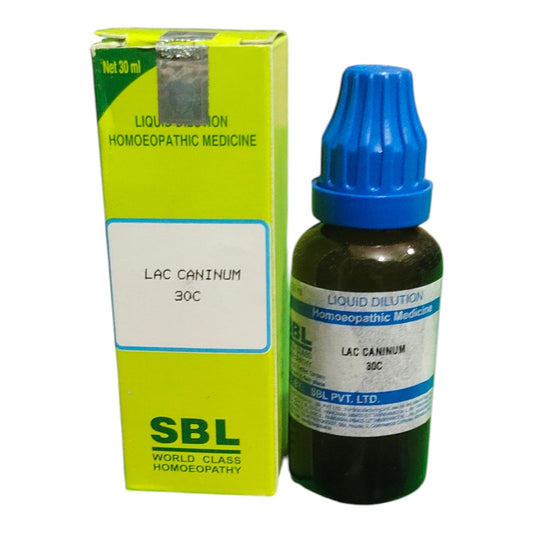 SBL Lac Caninum 30C 30ml – Homeopathic medicine for sore throat, tonsillitis, breast pain, and alternating symptoms