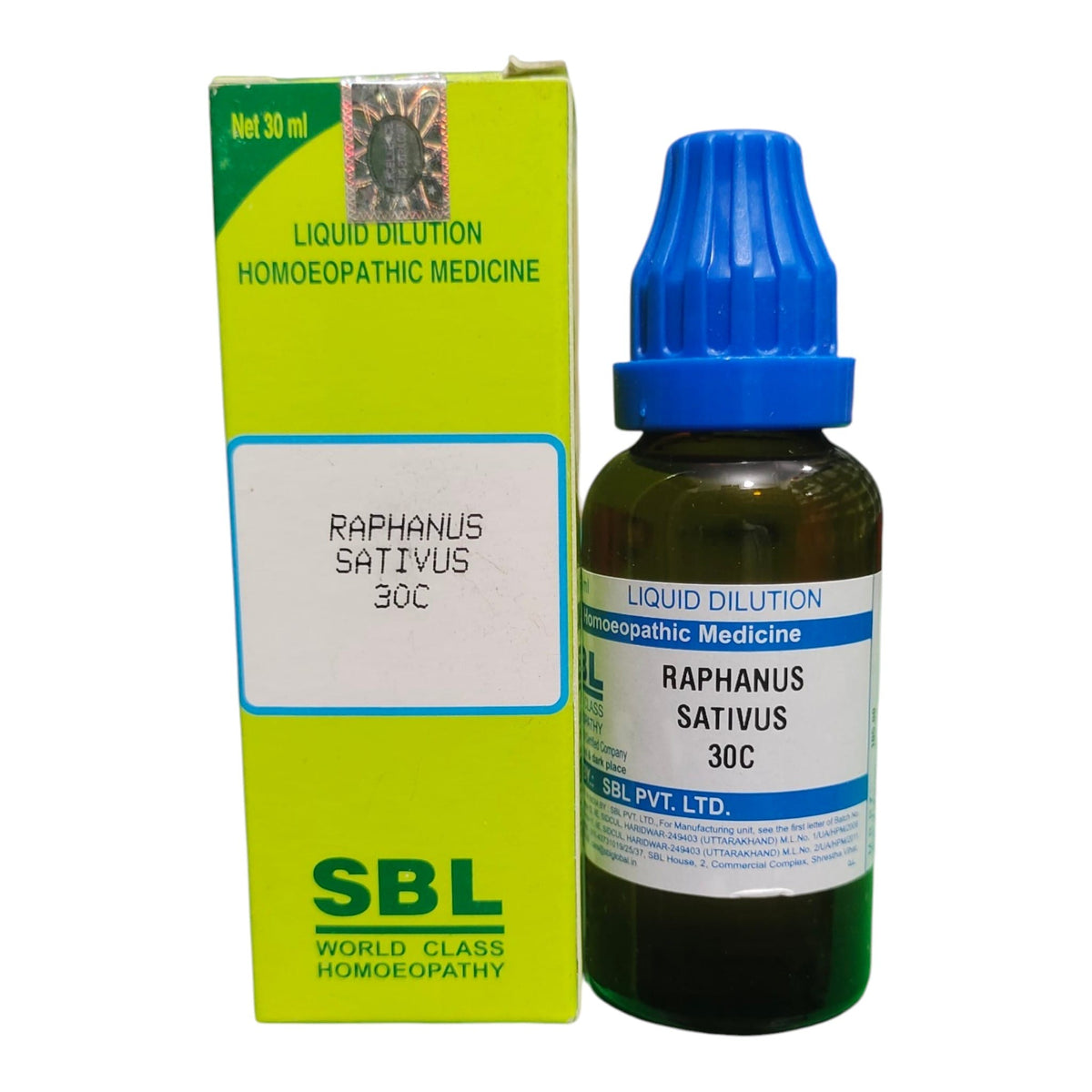 SBL  RAPHANUS SATIVUS 30C HOMEOPATHIC MEDICINE 30ML.