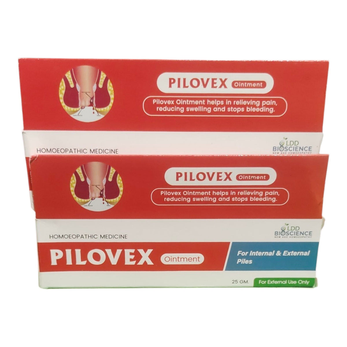 LDD PILOVEX OINTMENT HOMEOPATHIC MEDICINE 25G BUY ONE GET ONE FREE