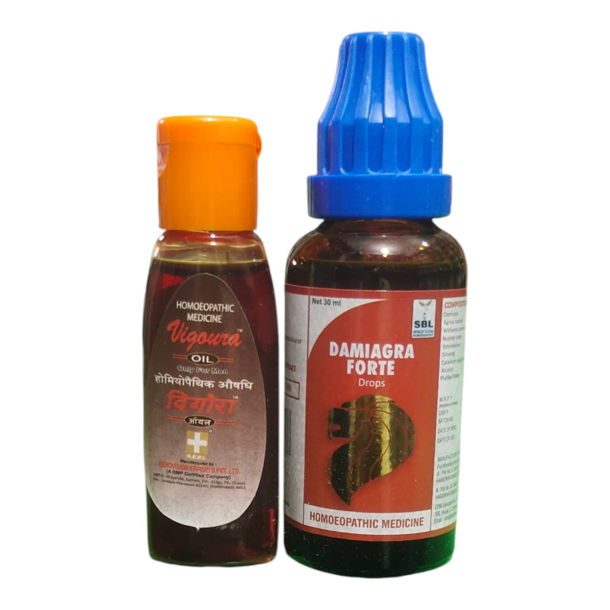 SBL Damiagra Forte Drops 30 ml + Vigoura Oil Combo Pack