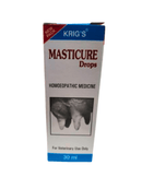 "KRIG'S Masticure Drops Homeopathic Medicine 30ML for digestion, acidity, gas, bloating, and stomach discomfort relief."