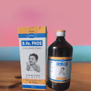 B.Ve. PHOS Children Tonic packaging and bottle on a colorful background