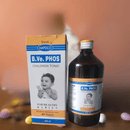Hapdco B.Ve. Phos Children Tonic bottle and box on a blurred background