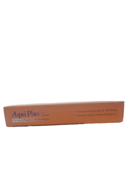 Box of Aqui Plus cream on a white background