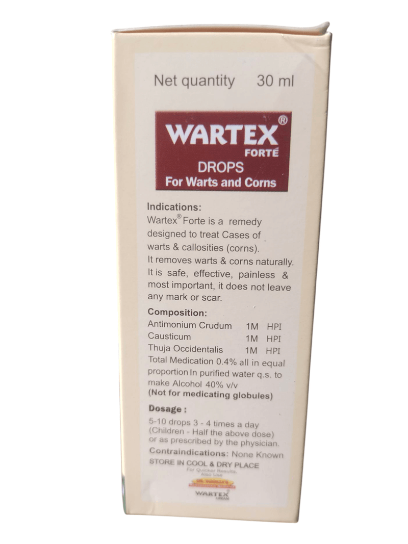 Wartex Forte Drops Dr Venallys  Homeopathic Medicine Wartex Drops 30ml 499/ avobe buying free shipping