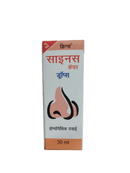 Box of a nasal drop product with a nose illustration on a white background