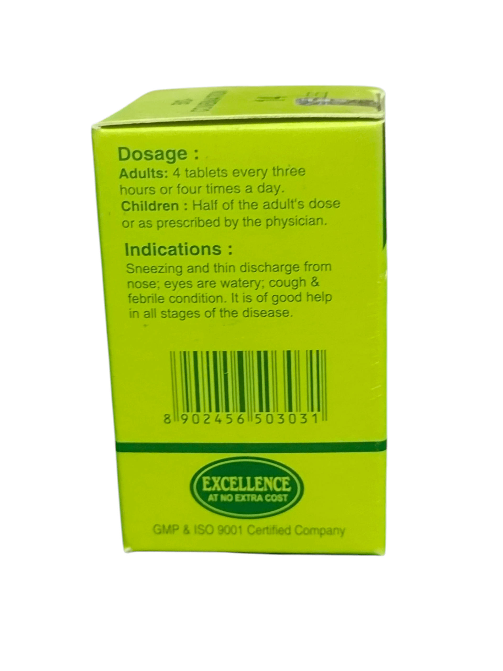 SBL BIOCOMBINATION NO. 14 MEASELS TABLETS HOMEOPATHIC MEDICINE 25G dosage and indications details on packaging.