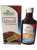 Wheezal Homeopathy Jaborandi Hair Treatment Oil for hair fall control, dandruff relief, and natural hair growth support.