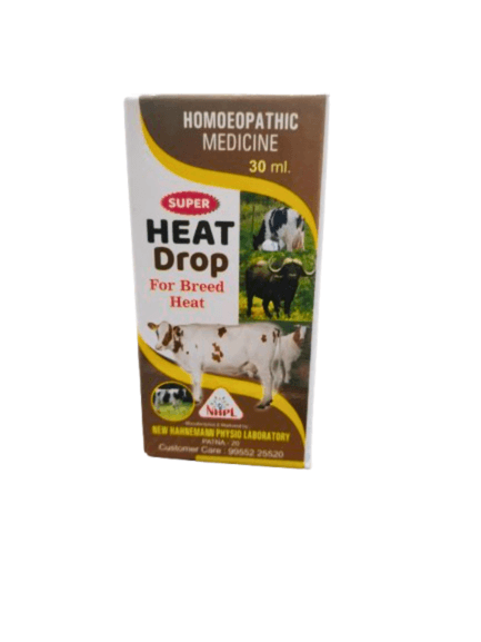 Super Heat Drop for breed heat packaging on a white background