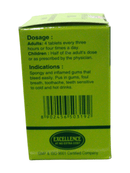 Dosage and indications for SBL Bio-combination 23 homeopathic toothache medicine tablet packaging.